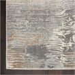 Nourison Solace Rectangle Polypropylene Polyester Area Rug in Gray/Beige
