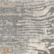 Nourison Solace Rectangle Polypropylene Polyester Area Rug in Gray/Beige