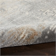 Nourison Solace Rectangle Polypropylene Polyester Area Rug in Gray/Beige