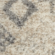 Nourison Scandinavian Shag Rectangle Polypropylene Area Rug in Ivory/Gray