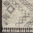 Nourison Scandinavian Shag Rectangle Polypropylene Area Rug in Ivory/Gray