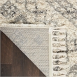 Nourison Scandinavian Shag Rectangle Polypropylene Area Rug in Ivory/Gray