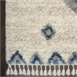 Nourison Scandinavian Shag Rectangle Polypropylene Area Rug in Ivory/Blue