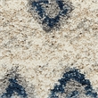 Nourison Scandinavian Shag Rectangle Polypropylene Area Rug in Ivory/Blue