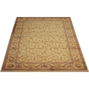 Nourison Somerset Rectangle Traditional Polyester Acrylic Area Rug in Ivory