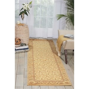Nourison Somerset Runner Traditional Polyester Acrylic Area Rug in Ivory