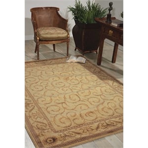 Nourison Somerset Rectangle Traditional Polyester Acrylic Area Rug in Ivory
