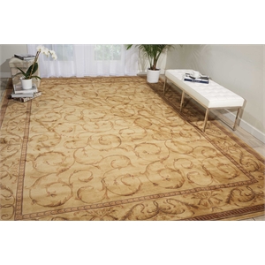 Nourison Somerset Rectangle Traditional Polyester Acrylic Area Rug in Ivory
