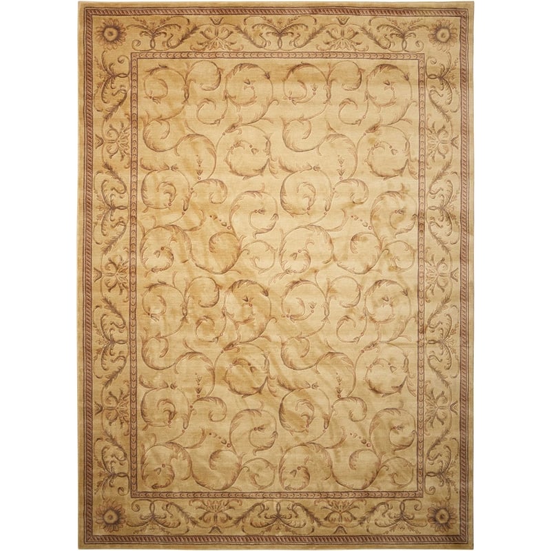 Nourison Somerset Rectangle Traditional Polyester Acrylic Area Rug in Ivory