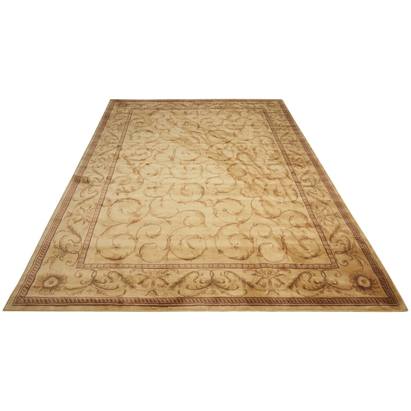 Nourison Somerset Rectangle Traditional Polyester Acrylic Area Rug in Ivory