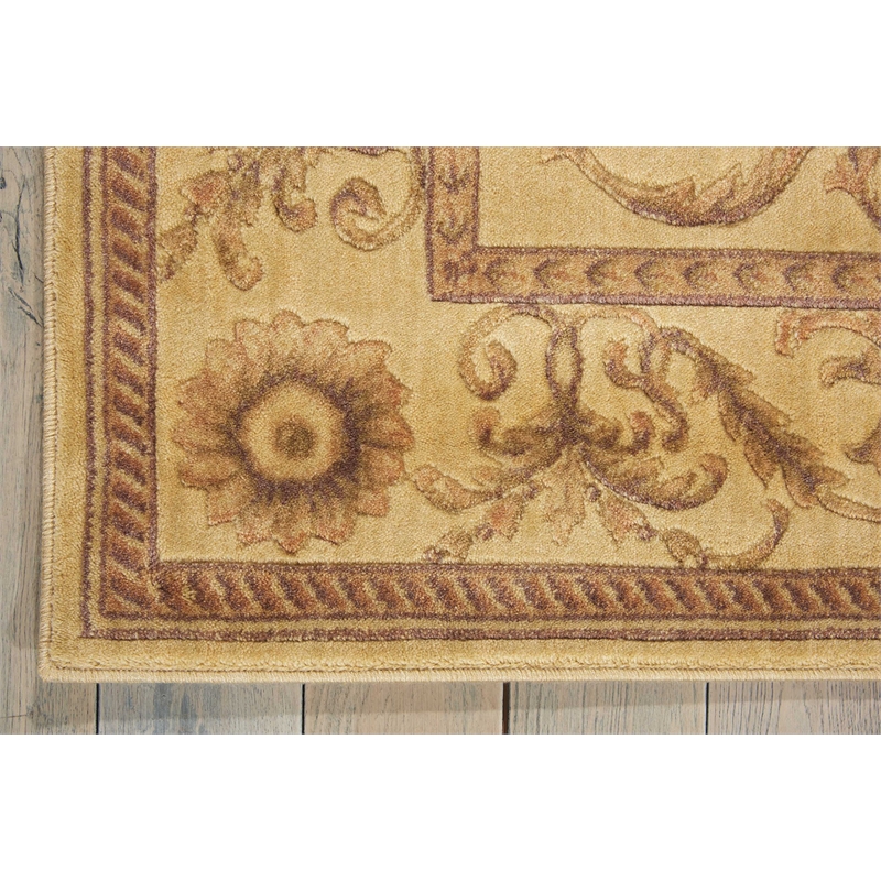 Nourison Somerset Rectangle Traditional Polyester Acrylic Area Rug in Ivory