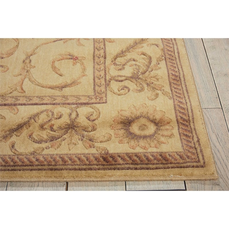 Nourison Somerset Rectangle Traditional Polyester Acrylic Area Rug in Ivory