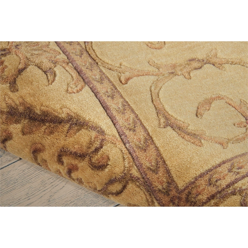 Nourison Somerset Rectangle Traditional Polyester Acrylic Area Rug in Ivory