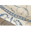 Nourison Somerset Round Traditional Polyester Acrylic Area Rug in Ivory/Blue
