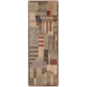 nourison somerset runner contemporary polyester acrylic area rug in multi-color