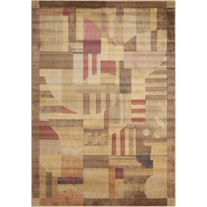nourison somerset rectangle polyester acrylic area rug in multi-color