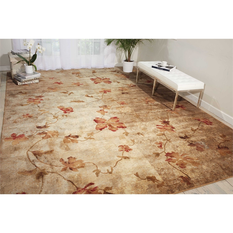 Nourison Somerset Rectangle Polyester Acrylic Area Rug in Multi-Color