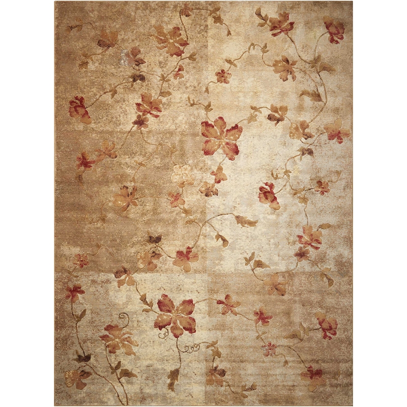 Nourison Somerset Rectangle Polyester Acrylic Area Rug in Multi-Color