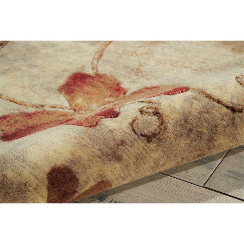 Nourison Somerset Rectangle Polyester Acrylic Area Rug in Multi-Color