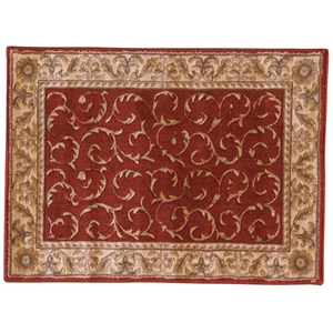 nourison somerset rectangle traditional polyester acrylic area rug in red