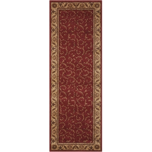 nourison somerset runner traditional polyester acrylic area rug in red