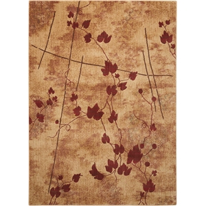 nourison somerset rectangle traditional polyester acrylic area rug in latte