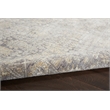 Nourison Silken Weave Rectangle Luxcelle Polyester Area Rug in Gray/Beige