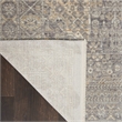Nourison Silken Weave Rectangle Luxcelle Polyester Area Rug in Gray/Beige