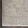 Nourison Silken Weave Rectangle Luxcelle Polyester Area Rug in Gray/Beige