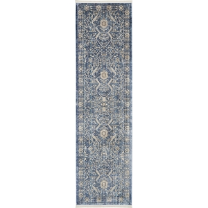 nourison silken weave runner luxcelle polyester area rug in blue