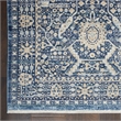 Nourison Silken Weave Rectangle Luxcelle Polyester Area Rug in Blue