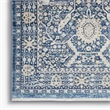 Nourison Silken Weave Rectangle Luxcelle Polyester Area Rug in Blue