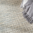 Nourison Soma Rectangle Contemporary Polyester Area Rug in Teal/Gray
