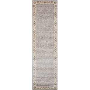 nourison somerset runner traditional polyester acrylic area rug in silver