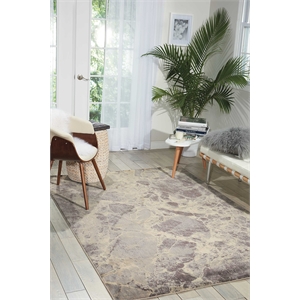 Nourison Somerset 63x89&quot Rectangle Contemporary Fabric Area Rug in Gray
