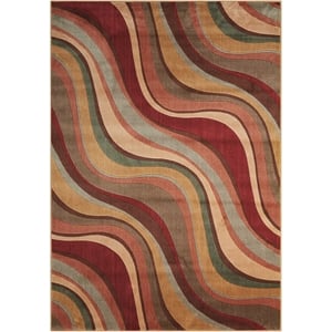 Nourison Somerset 114x156&quot Rectangle Fabric Area Rug in Multi-Color