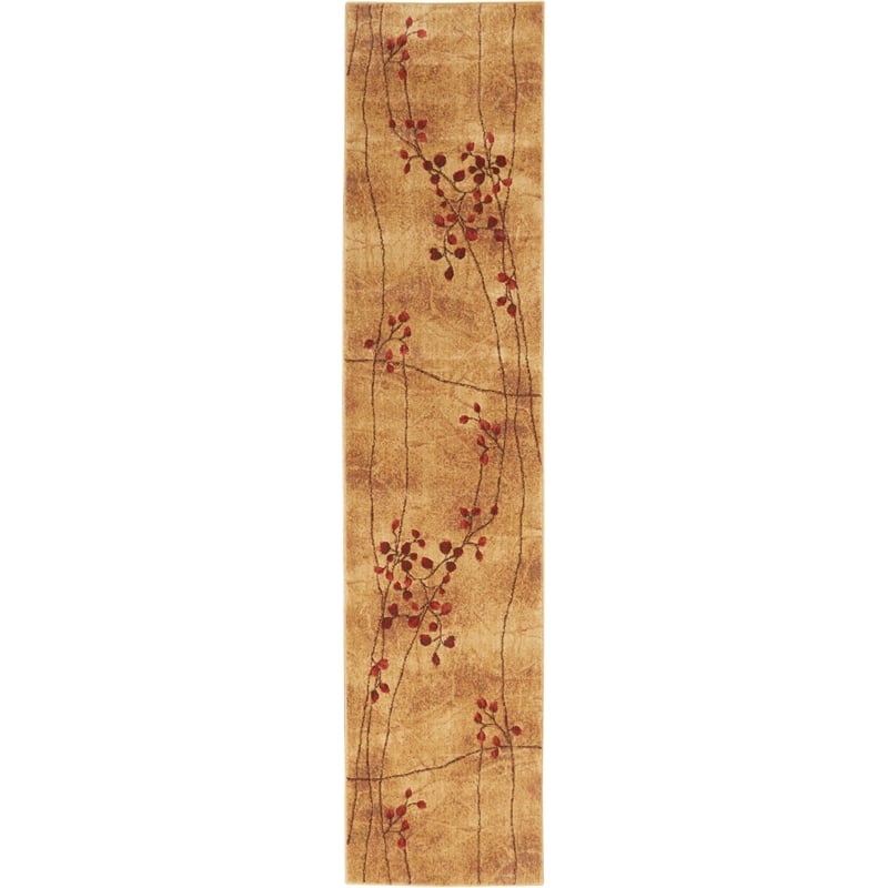 Nourison Somerset 10' Runner Brown Fabric Rustic Area Rug (10' Runner)