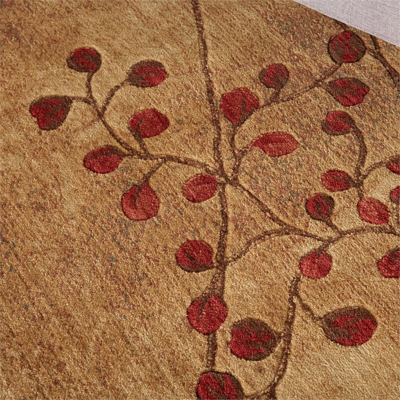 Nourison Somerset 8' x Round Brown Fabric Rustic Area Rug (8' Round)