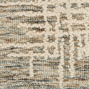 Nourison Vail 63x87&quot Rectangle Contemporary Wool Area Rug - Ivory Finish