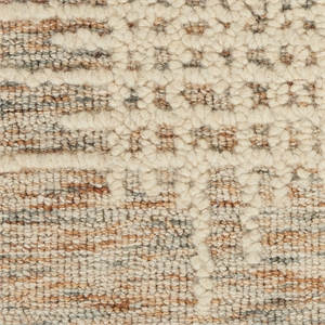 Nourison Vail 45x69&quot Rectangle Contemporary Wool Area Rug in Beige