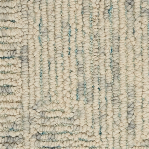 Nourison Vail 45x69&quot Rectangle Contemporary Wool Area Rug in Gray/Ivory