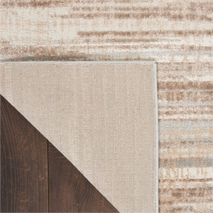 Nourison Elation 108x144&quot Rectangle Contemporary Fabric Area Rug in Ivory