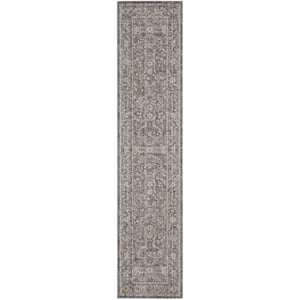 Nourison Nyle 2'3&quot x 12' Slate Multicolor Bohemian Indoor Rug