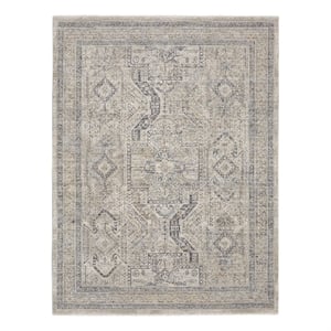 Nourison Nyle 9'10&quot x 13'6&quot Ivory/Grey/Blue Bohemian Indoor Rug