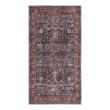 Nourison Washable Brilliance 2' x 4' Navy/Brick Vintage Indoor Rug Polyester