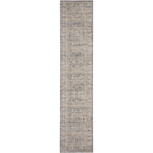Nourison Nyle 2'3&quot x 10' Ivory Slate Bohemian Indoor Rug