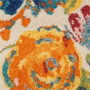 Nourison Allur 108x144&quot Rectangle Contemporary Fabric Area Rug in Multi-Color