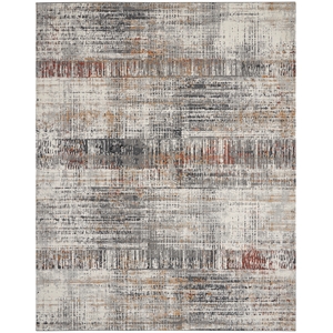 Nourison Ludlow 108x144&quot Rectangle Contemporary Fabric Area Rug in Multi-Color