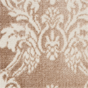 Nourison Elation 108x144&quot Rectangle Traditional Fabric Area Rug in Ivory/Mocha