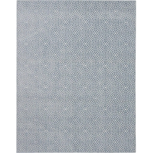 Nourison Urban Chic 108x144&quot Rectangle Fabric Area Rug in Light Blue